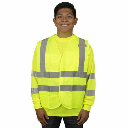 CORDOVA Safety Vest, COR-BRITE, Type R, Class 2, FR, Lime, S V231PFRS